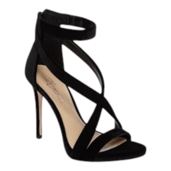 Imagine VINCE CAMUTO Devin Black Velvet Dress Sandals - Size 9.5 - Pre-owned - Picture 2 of 14